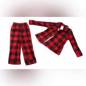 WonderShop Toddler Pajama Set 2T | Red & Black Buffalo Plaid Flannel PJs
